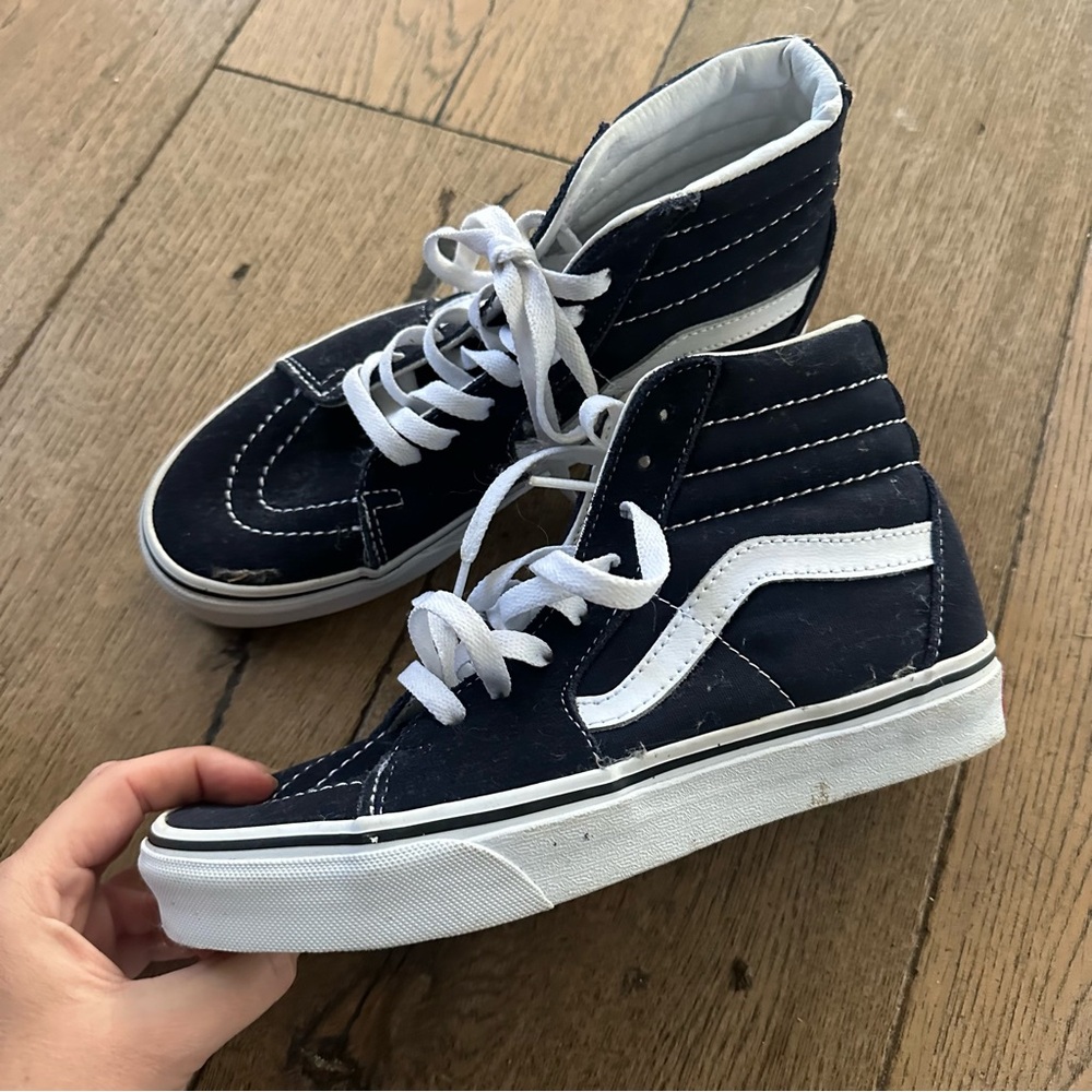 VANS Sk8-Hi dark blue lace up sneaker NWOT Mens 5 / women 6.5